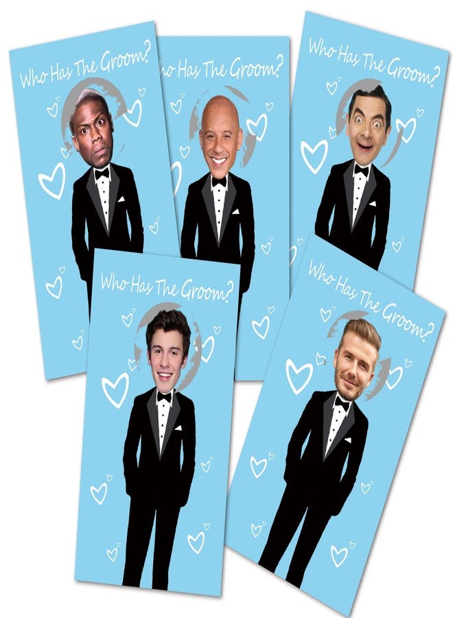 ukebobo Cute Bridal Shower Games - Scratch Off Bridal Shower Game.Funny Bachelorette Party Games - Who Has The Groom - 33 Sheets-（Blue） - Image 1